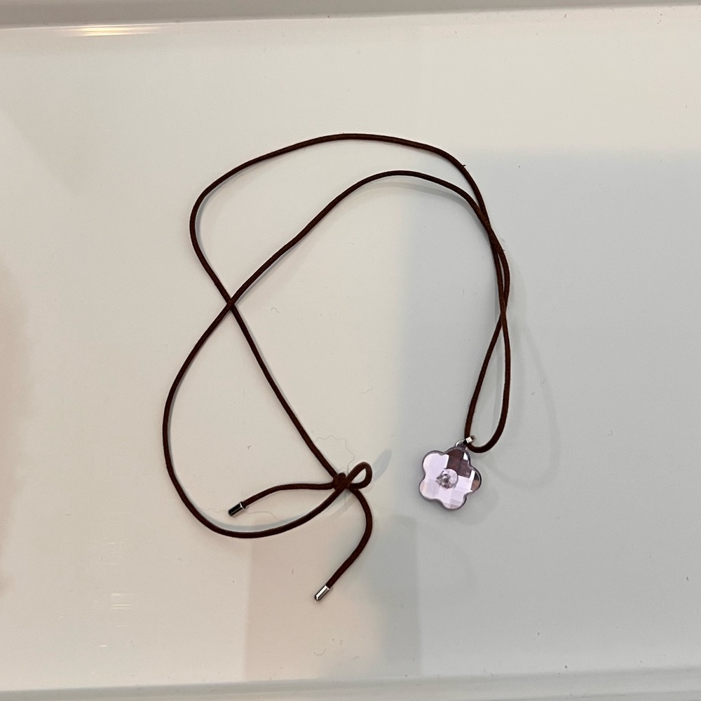 Swarovski Purple Heart Crystal Necklace